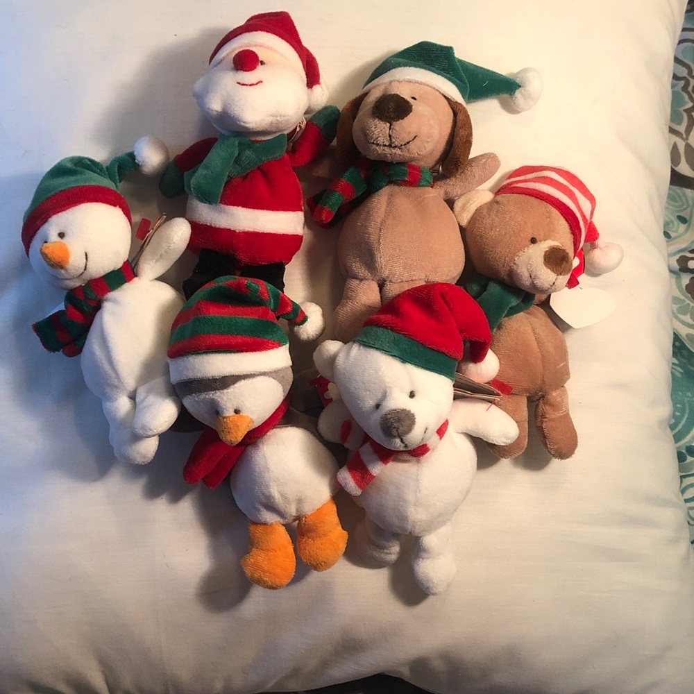 Set of Six jingle beanie babies 2006